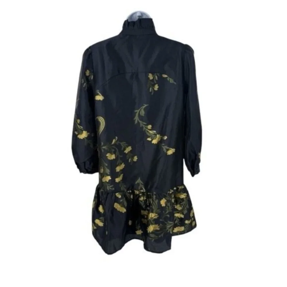 Tuckernuck | NEW Navy Jasmine Vine Jacquard Formal Palmerston Dress Size M - Picture 7 of 10